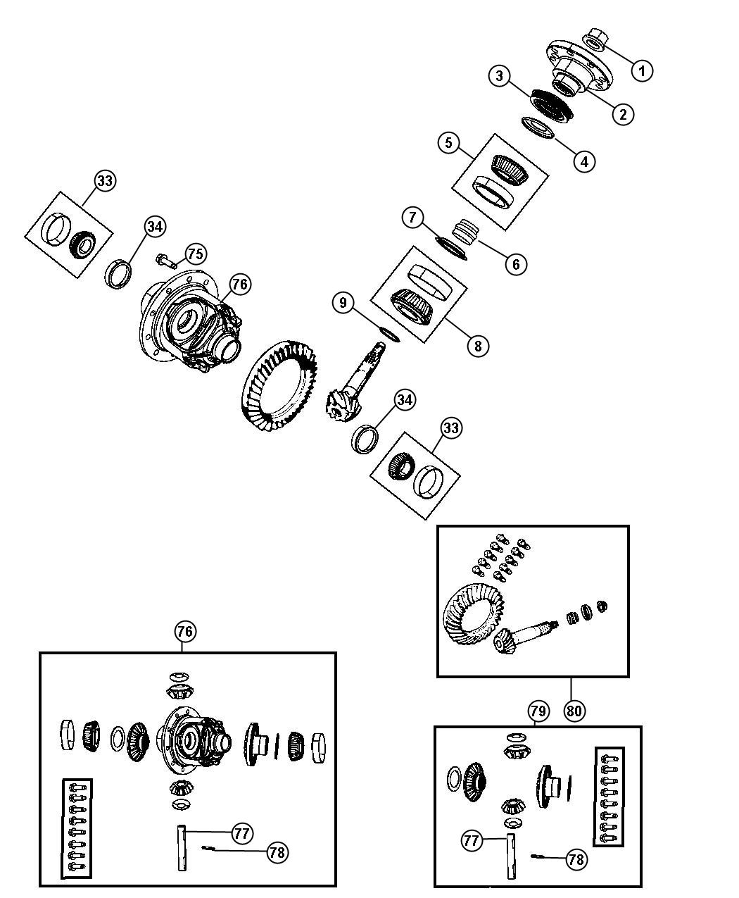 Diagram Differential Assembly. for your 2012 Jeep Wrangler   