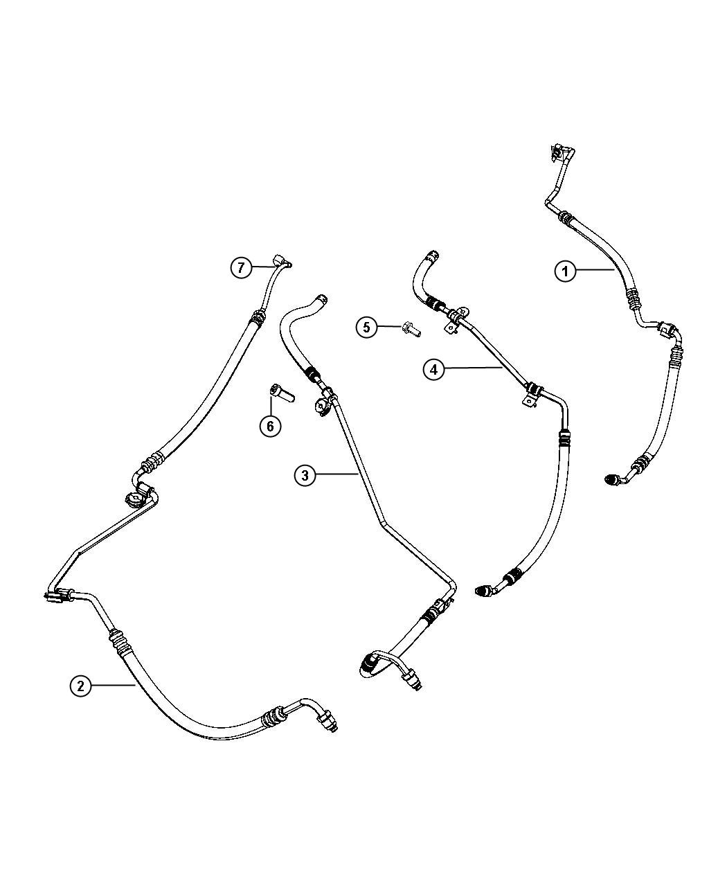 Diagram Power Steering Hoses. for your Dodge Charger  