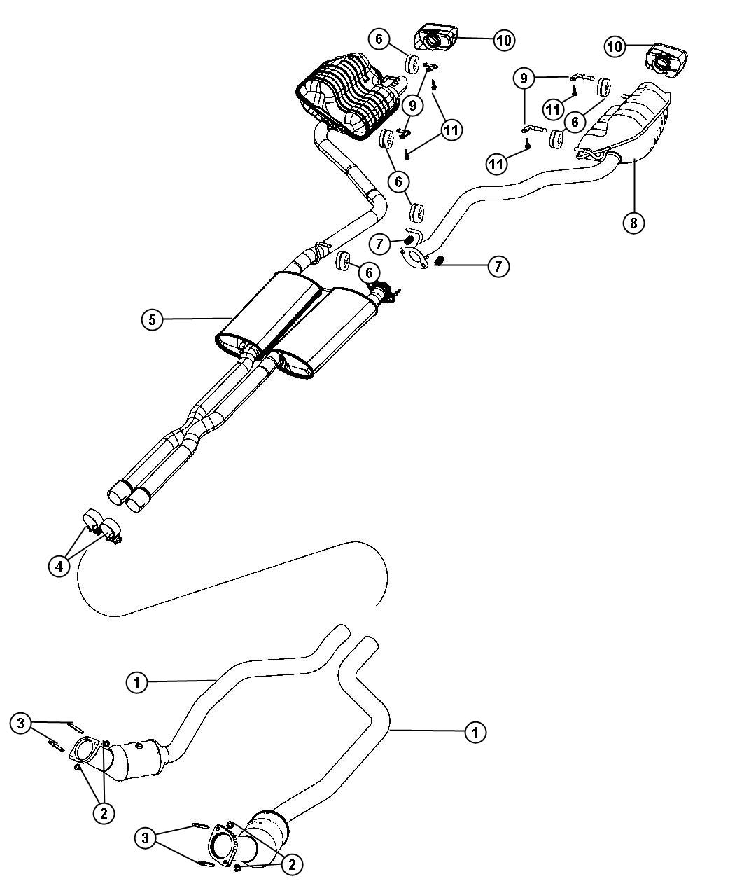 Diagram Exhaust System. for your Dodge