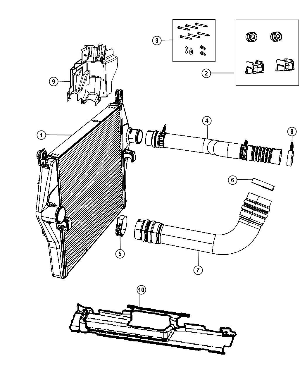 Diagram Charge Air Cooler. for your 2024 Ram 1500   