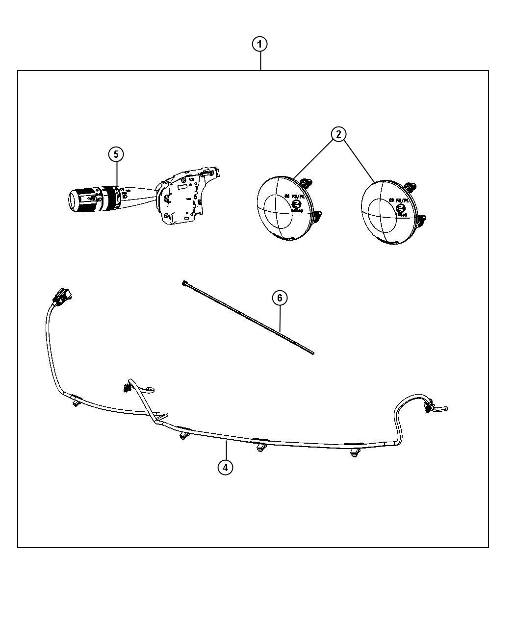 Diagram Light Kit, Fog. for your Jeep