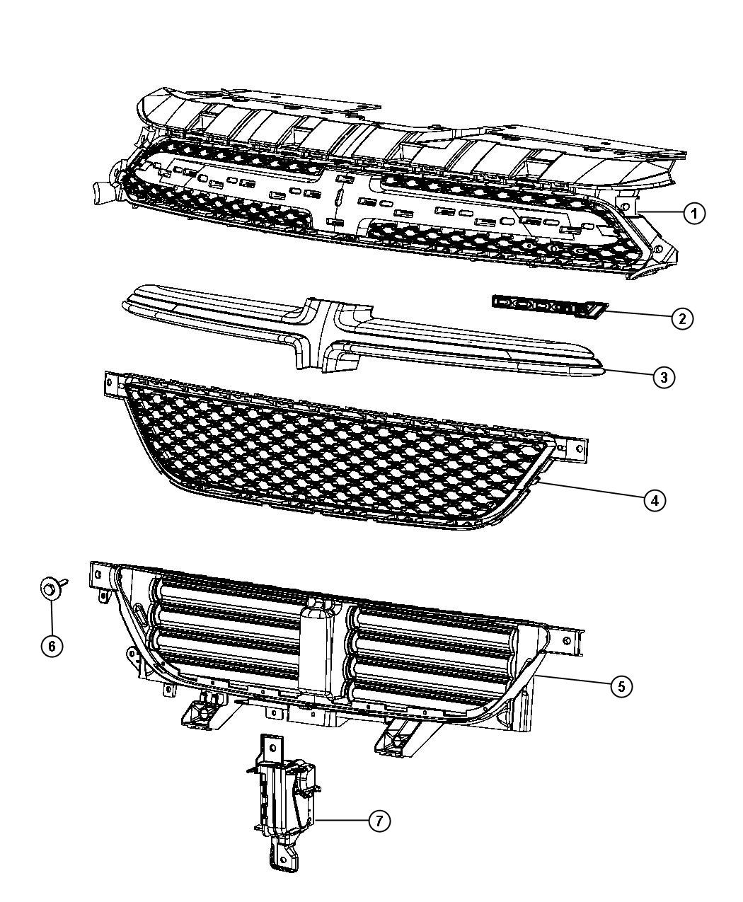 Diagram Grilles. for your Dodge Dart  