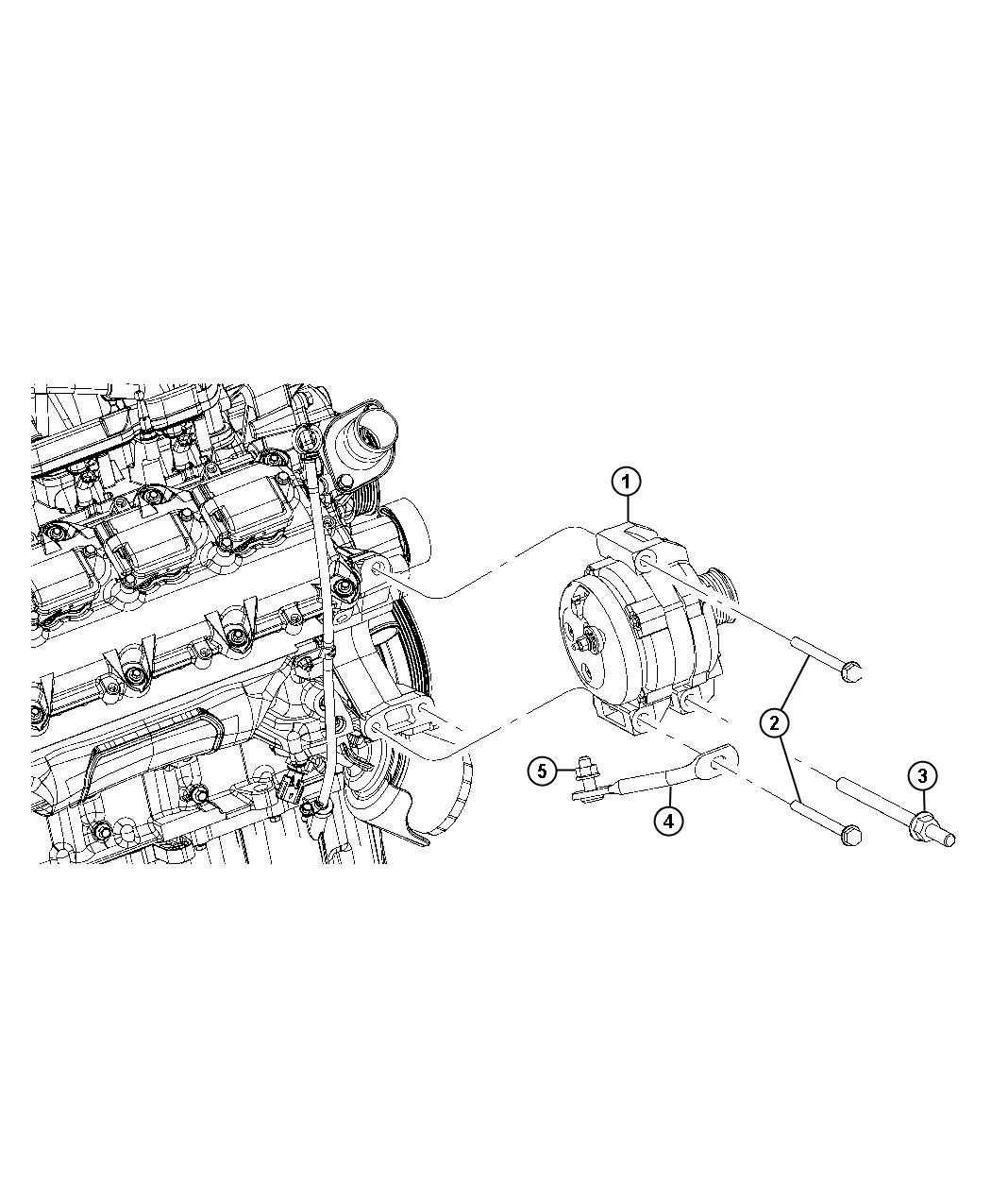 Generator/Alternator and Related Parts. Diagram