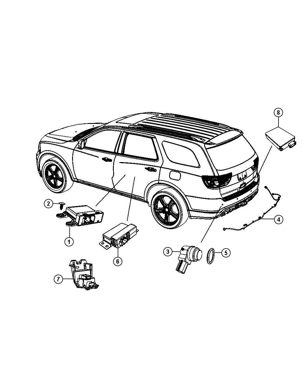 Diagram Park Assist. for your 2016 Ram 2500 6.4L Hemi V8 A/T 4X4 ST REG CAB 8 FT BOX 