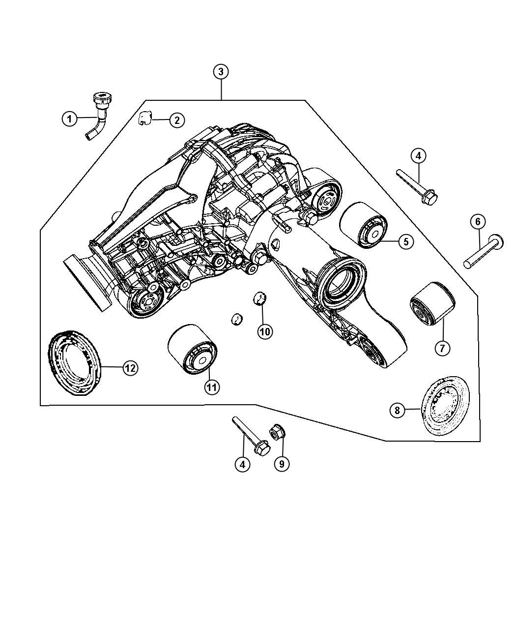 Diagram Axle Assembly and Components. for your Jeep Grand Cherokee  