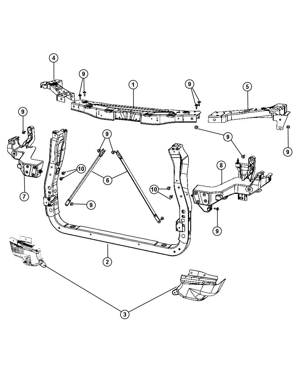 Radiator Support. Diagram