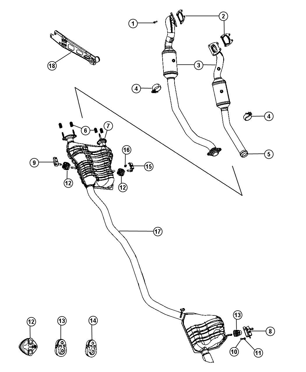 Exhaust System 3.6L [3.6L V6 24V VVT Engine]. Diagram