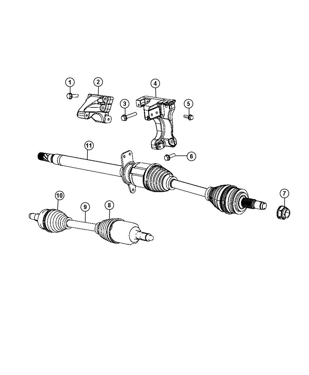 Diagram Shafts, Axle. for your 2001 Chrysler 300  M 