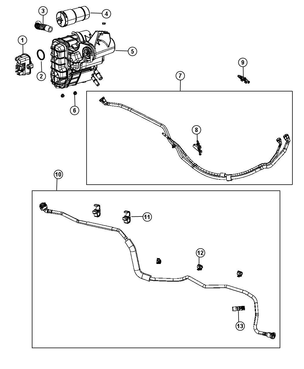 Diagram Vacuum Canister/Leak Detection Pump. for your 2009 Dodge Sprinter 2500   