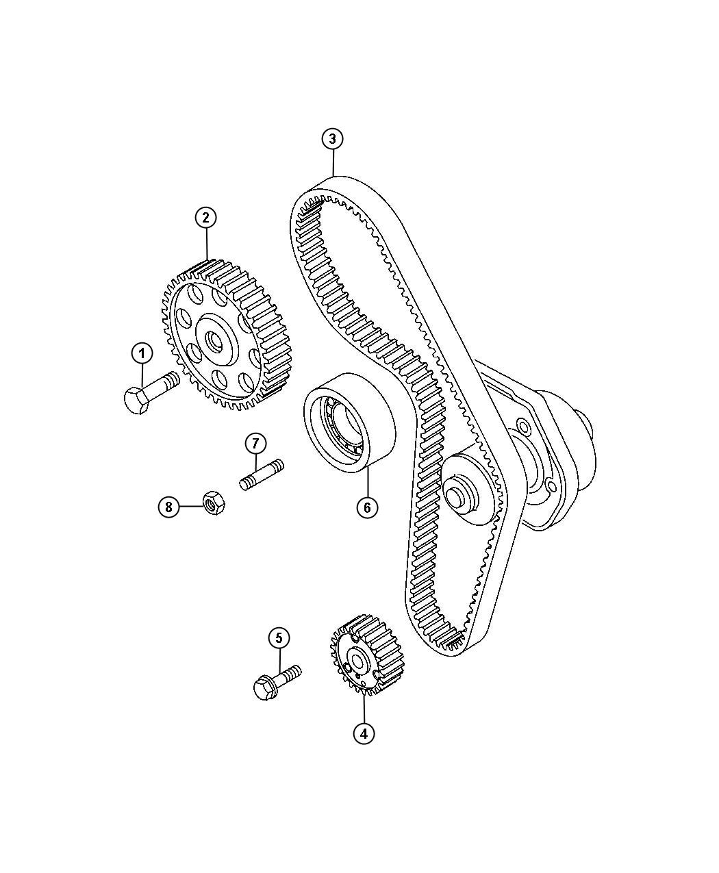 Timing System 1.4L Turbocharged [1.4L I4 16V MULTIAIR TURBO ENGINE]. Diagram