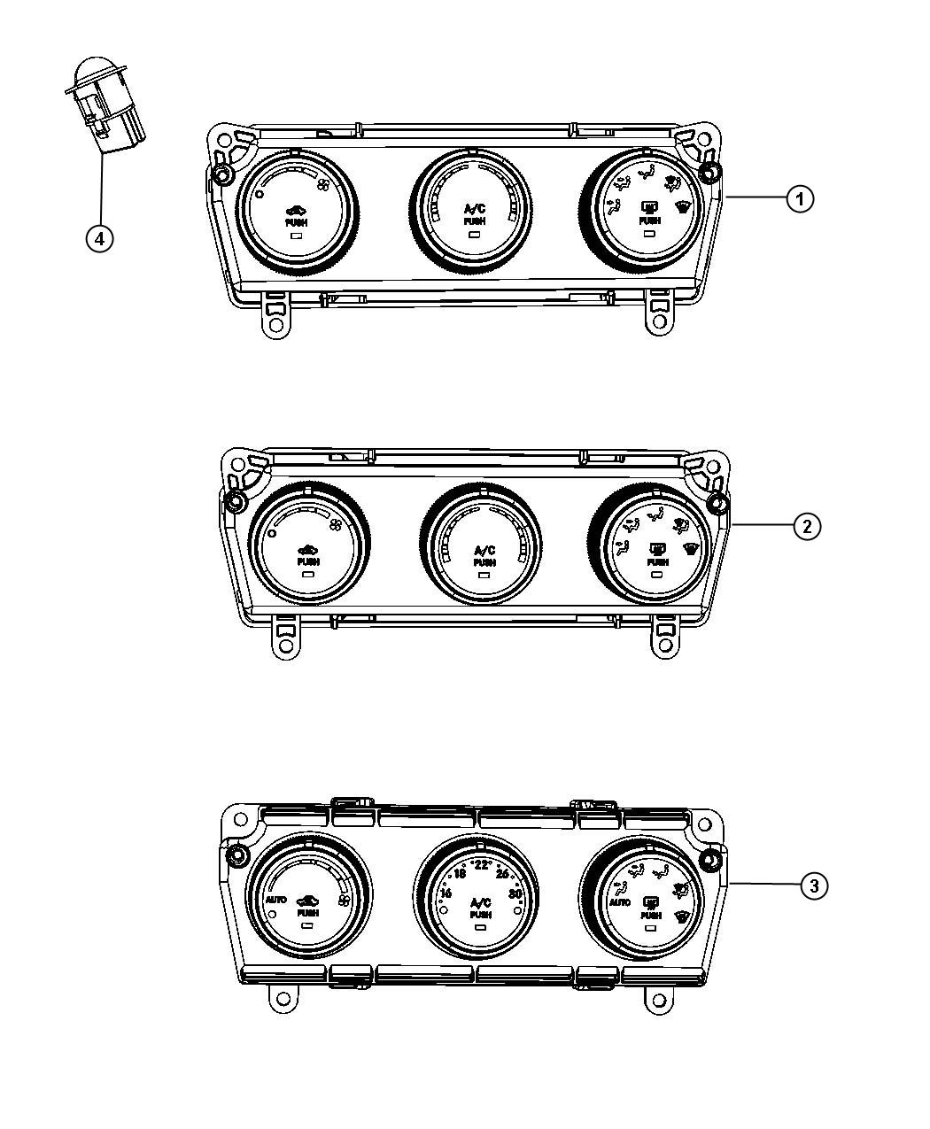 Diagram A/C and Heater Controls. for your 2008 Chrysler Pacifica   