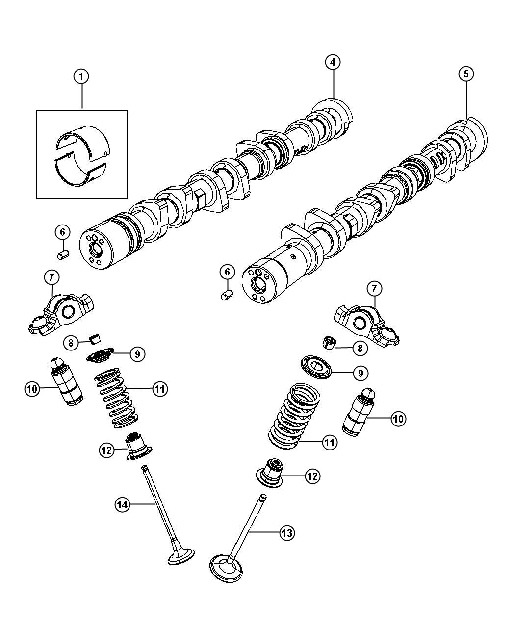 Diagram Camshafts And Valvetrain 2.0L [2.0L I4 DOHC WGE Engine]. for your 2004 Chrysler 300  M 