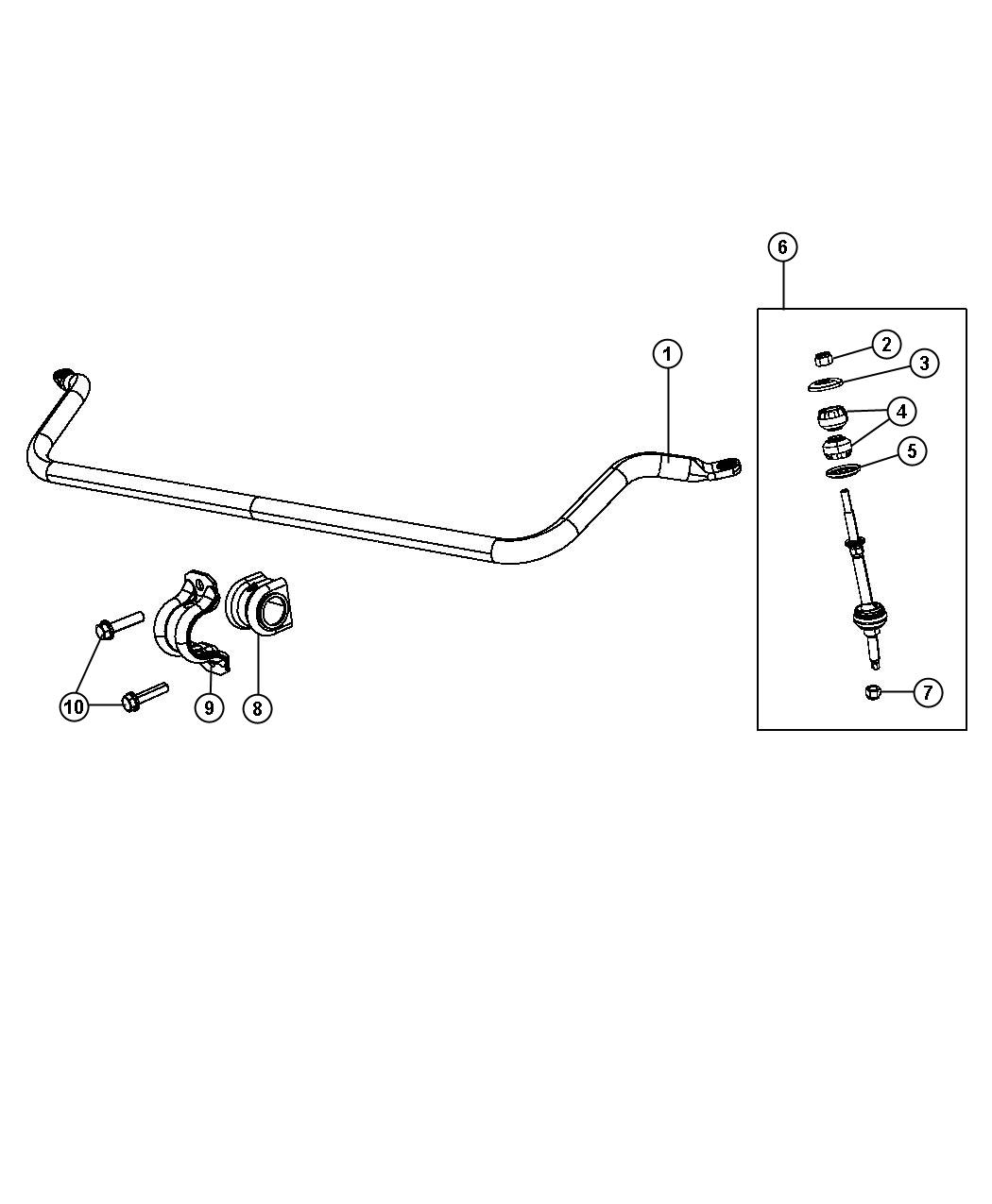 Diagram Stabilizer Bar, Front. for your 2001 Chrysler 300  M 