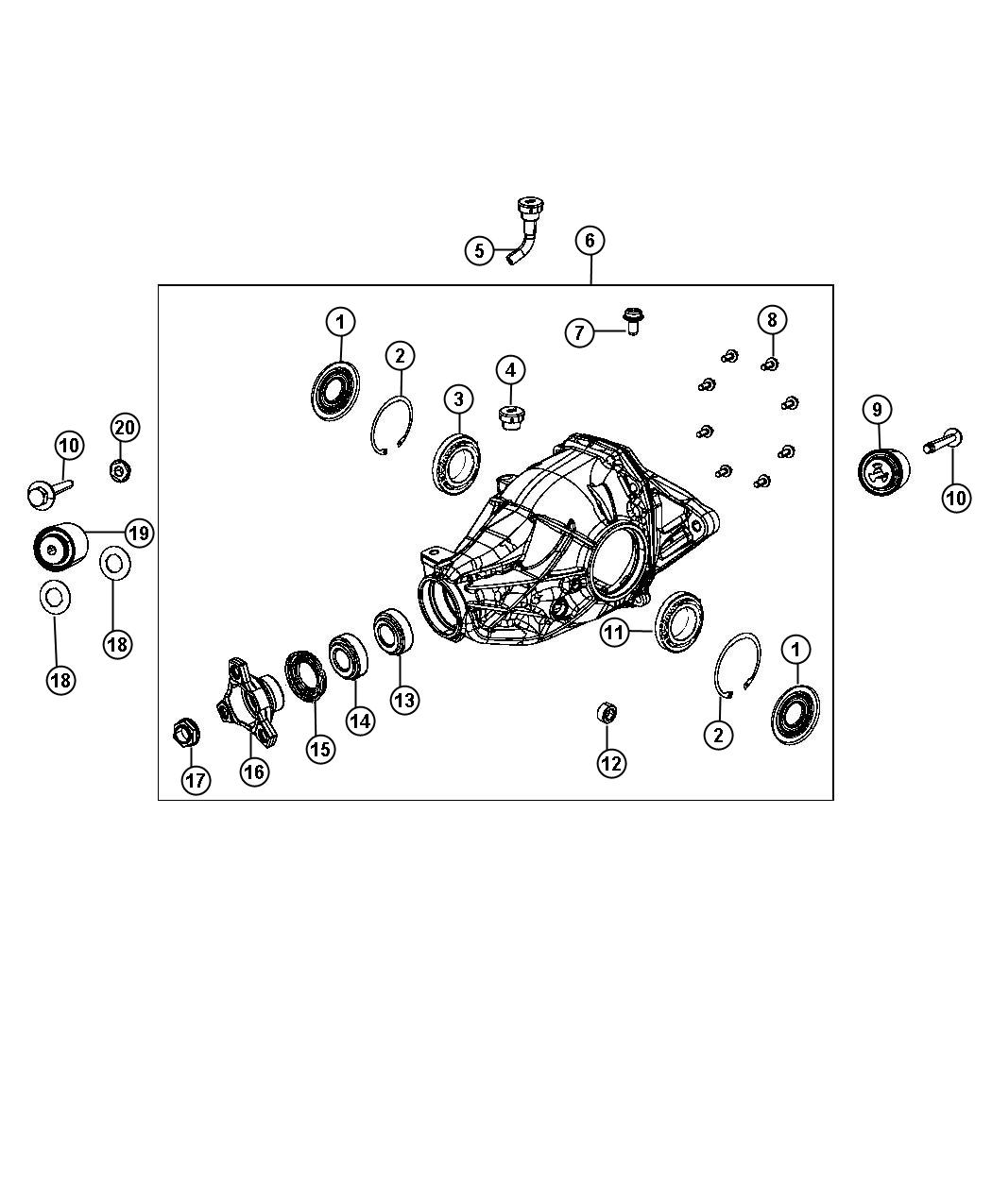 Axle Assembly and Components. Diagram