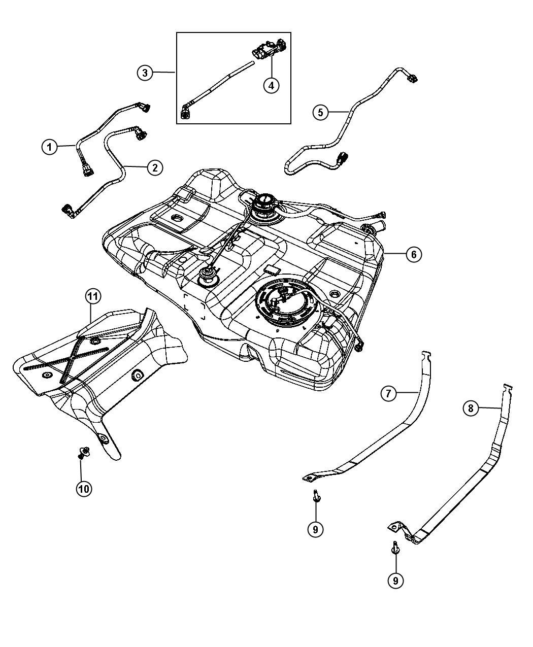 Diagram Fuel Tank. for your 2003 Chrysler 300 M  