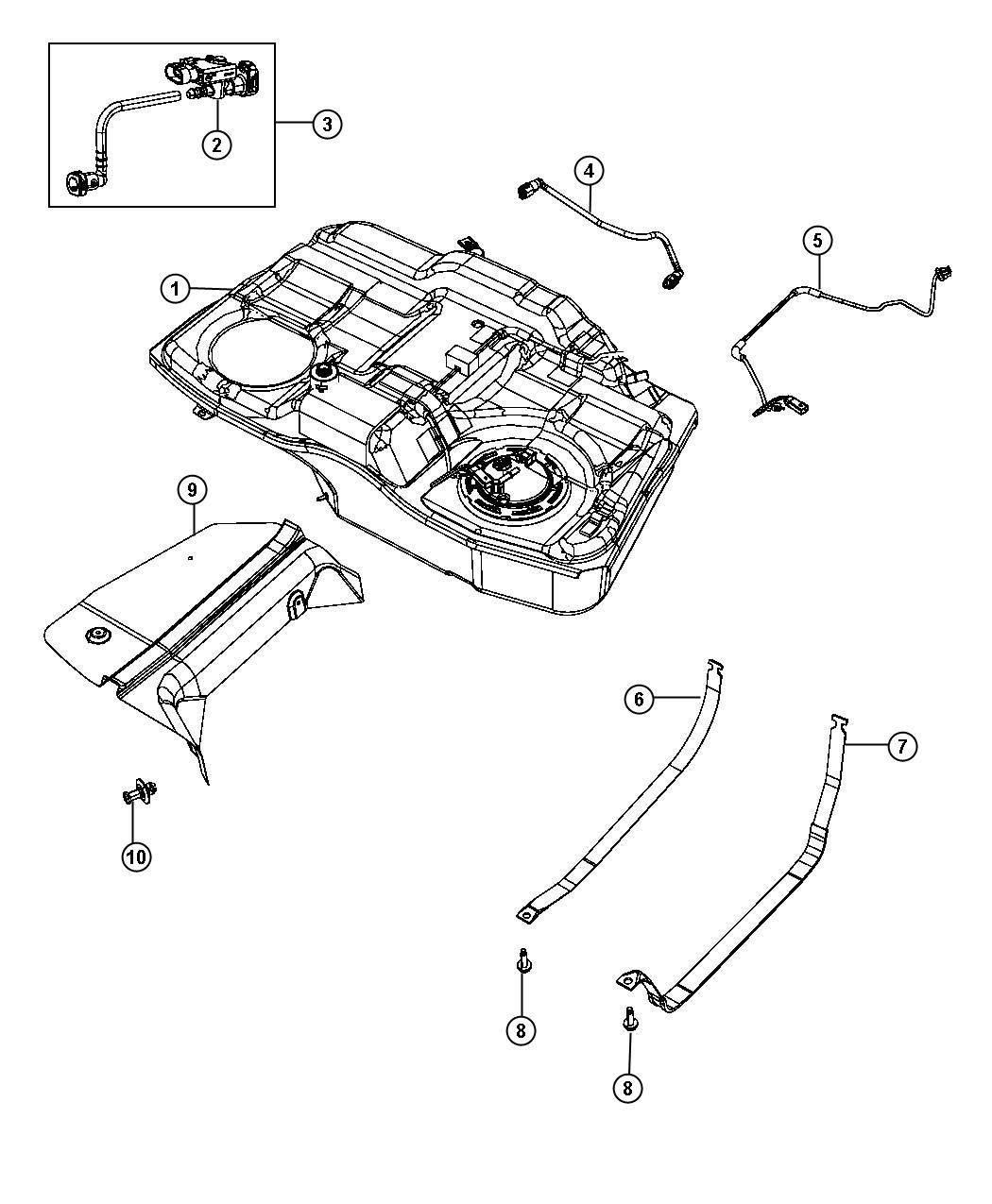 Diagram Fuel Tank. for your 2003 Chrysler 300 M  