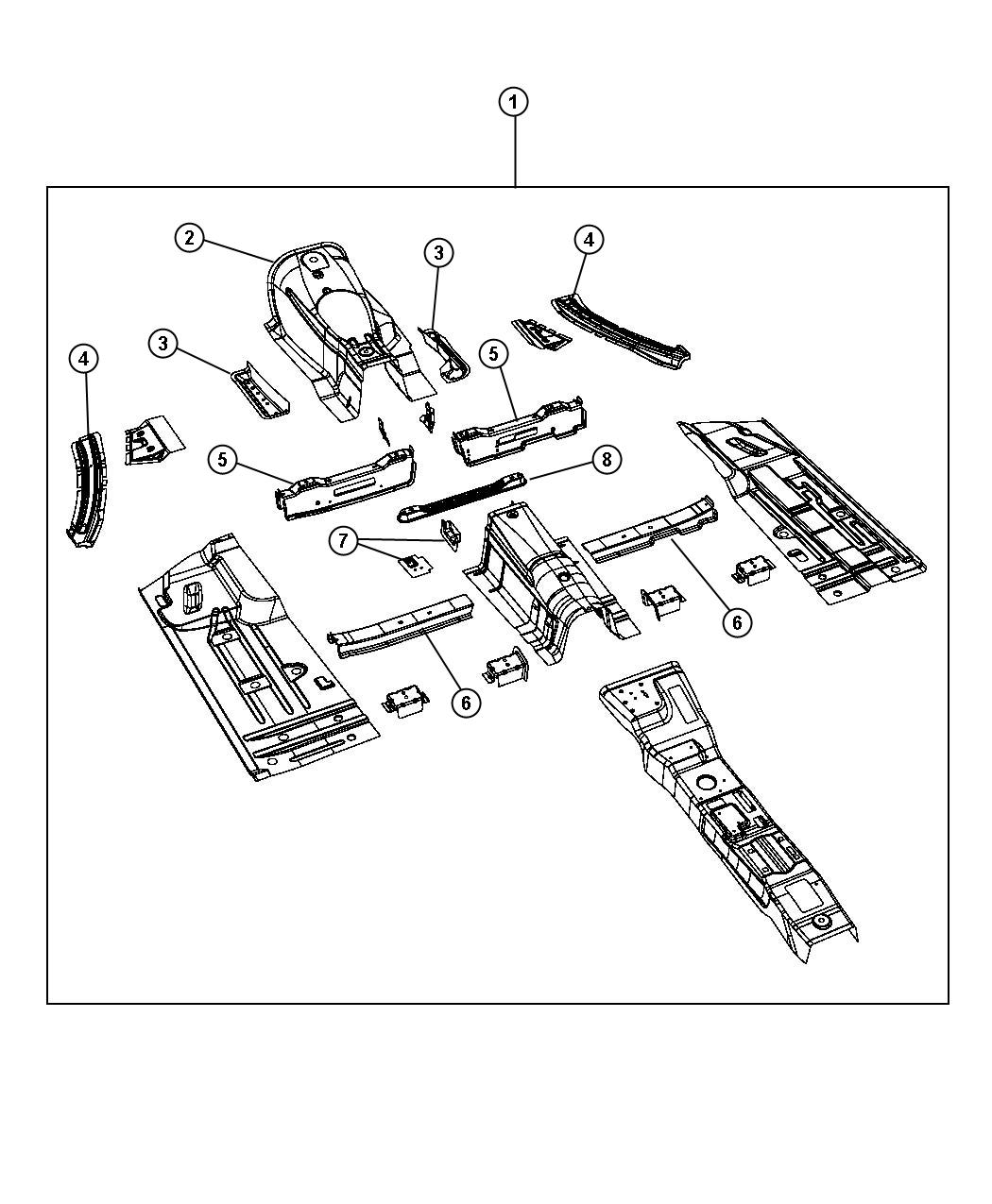 Diagram Floor Pan Front. for your Dodge