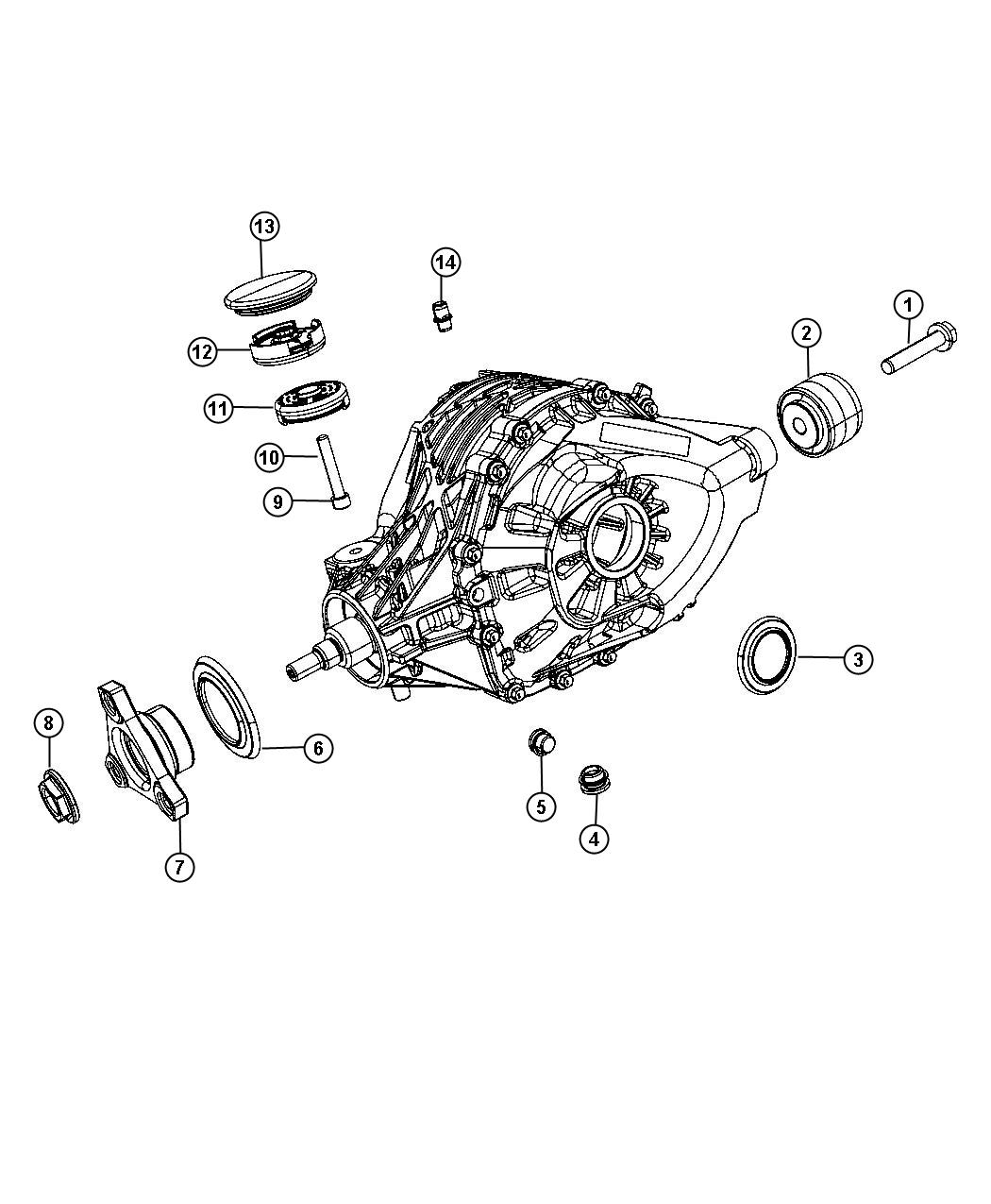 Diagram Housing and Differential With Internal Components. for your 2010 Dodge Challenger   