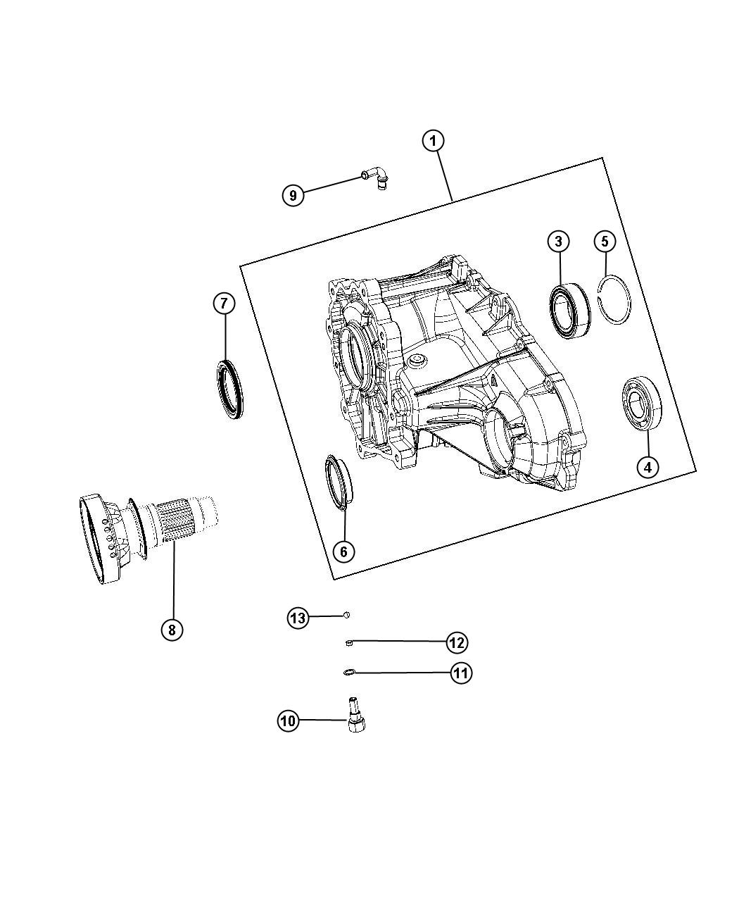 Diagram Front Case Half MP3023. for your 2008 Dodge Ram 1500   