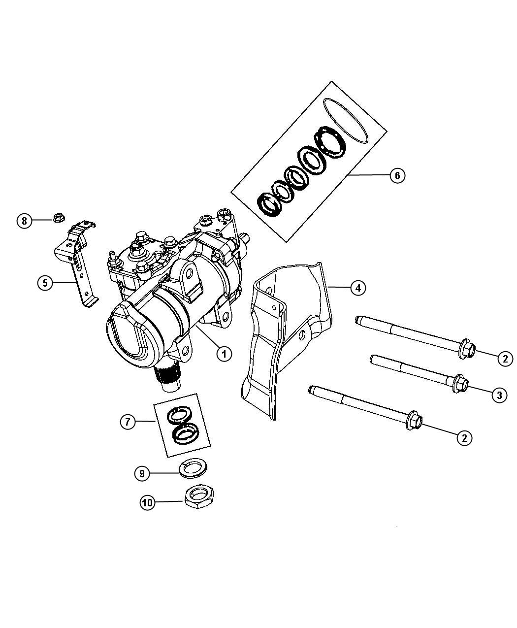 Steering Gear Box. Diagram