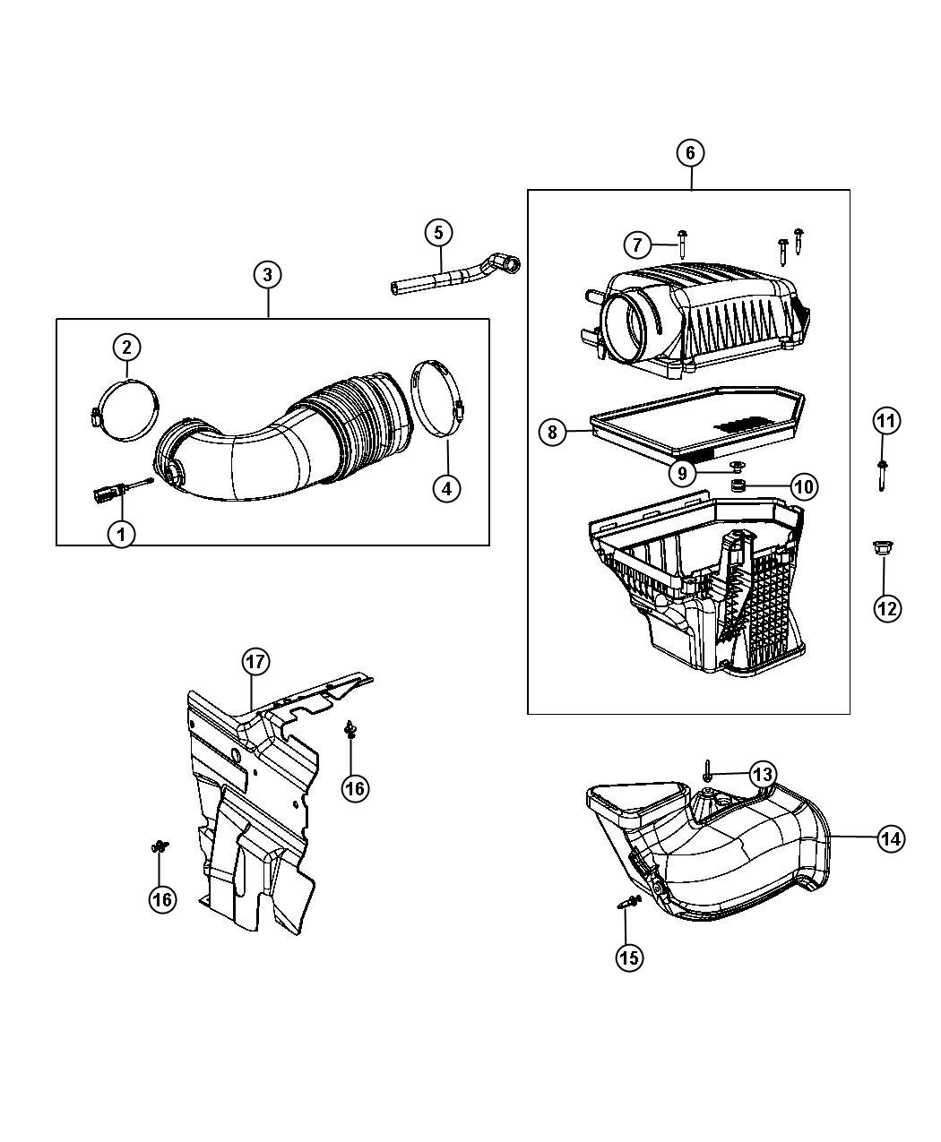 Diagram Air Cleaner. for your 2012 Ram 1500   