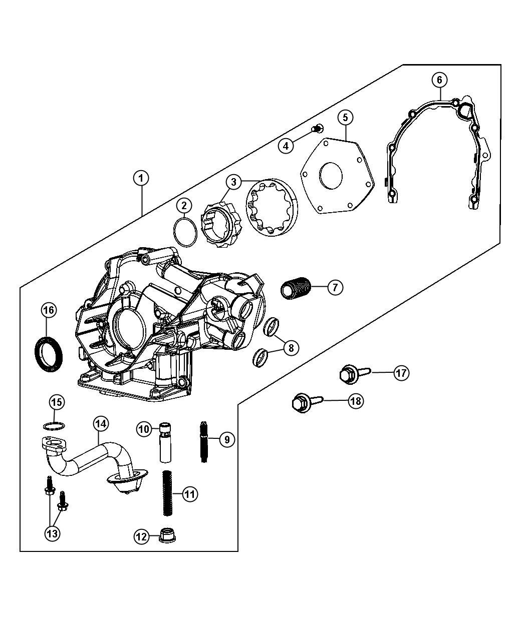 Diagram Engine Oil Pump 1.4L Turbocharged [1.4L I4 16V MULTIAIR TURBO ENGINE]. for your 2002 Chrysler 300  M 