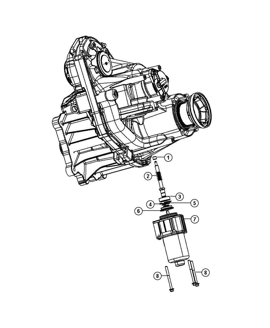 Diagram Gear Shift Motor [Quadra-Trac Active On Demand 4WD]. for your Jeep