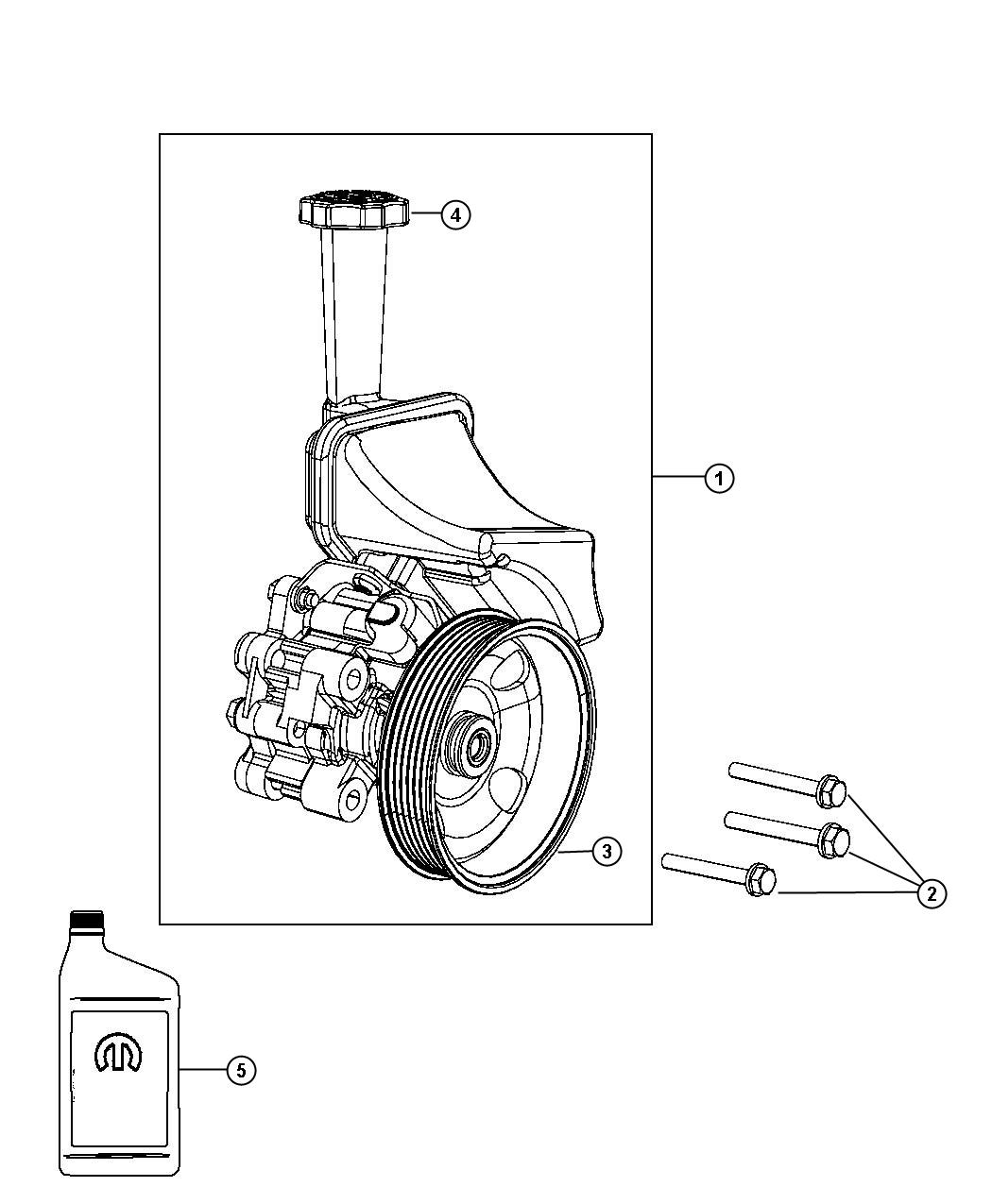 Diagram Power Steering Pump 6.4L [6.4L V8 SRT HEMI MDS Engine]. for your 2004 Dodge Ram 1500   