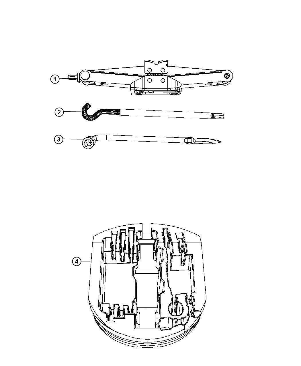 Diagram Jack Assembly And Tools. for your Jeep Grand Cherokee  