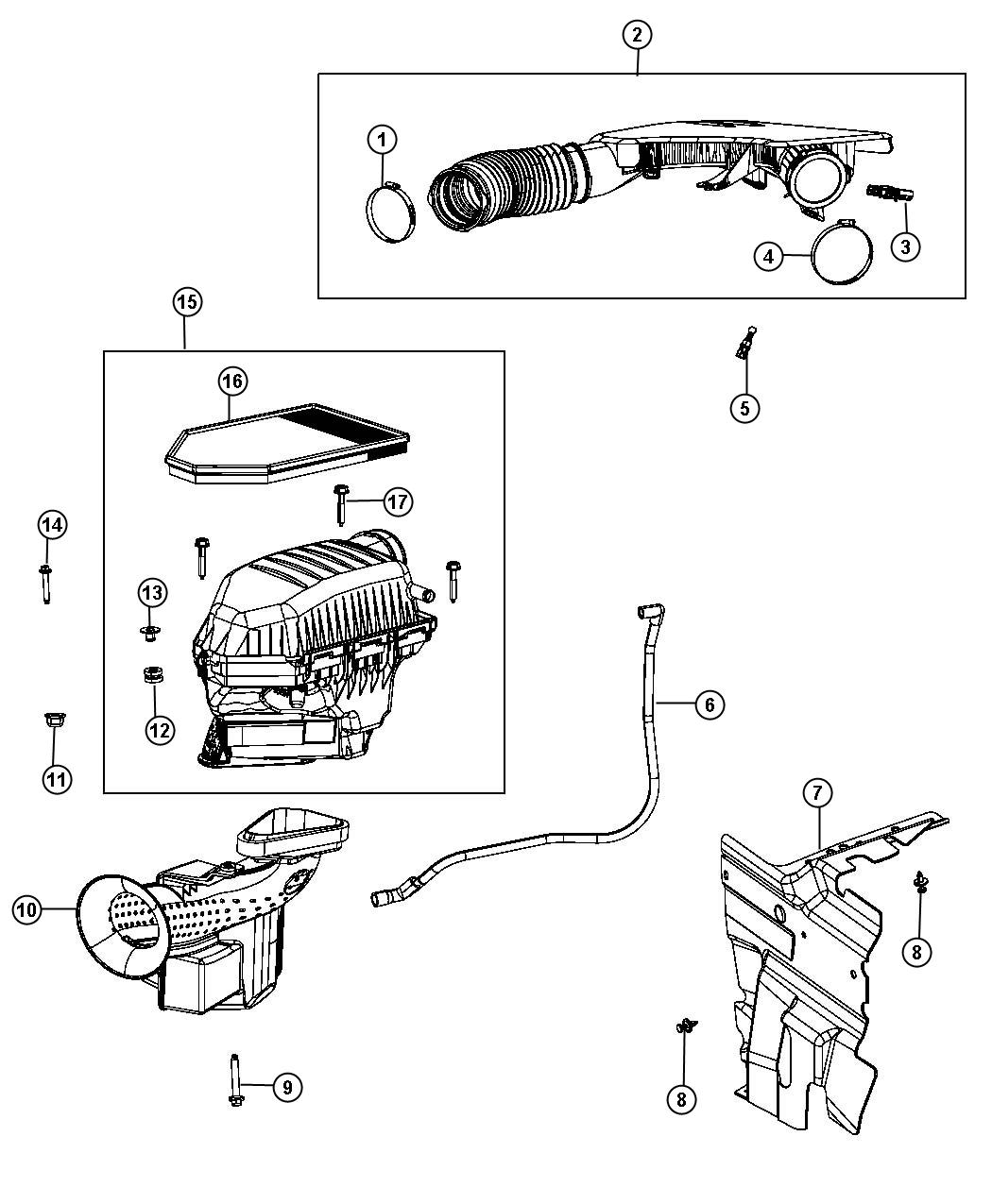 Diagram Air Cleaner. for your 2012 Ram 1500   