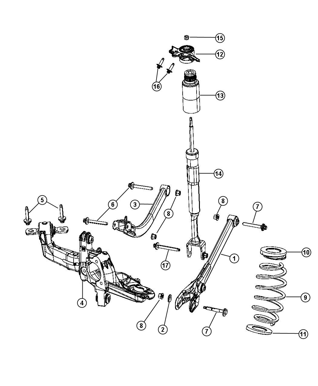 Diagram Suspension, Rear. for your Fiat