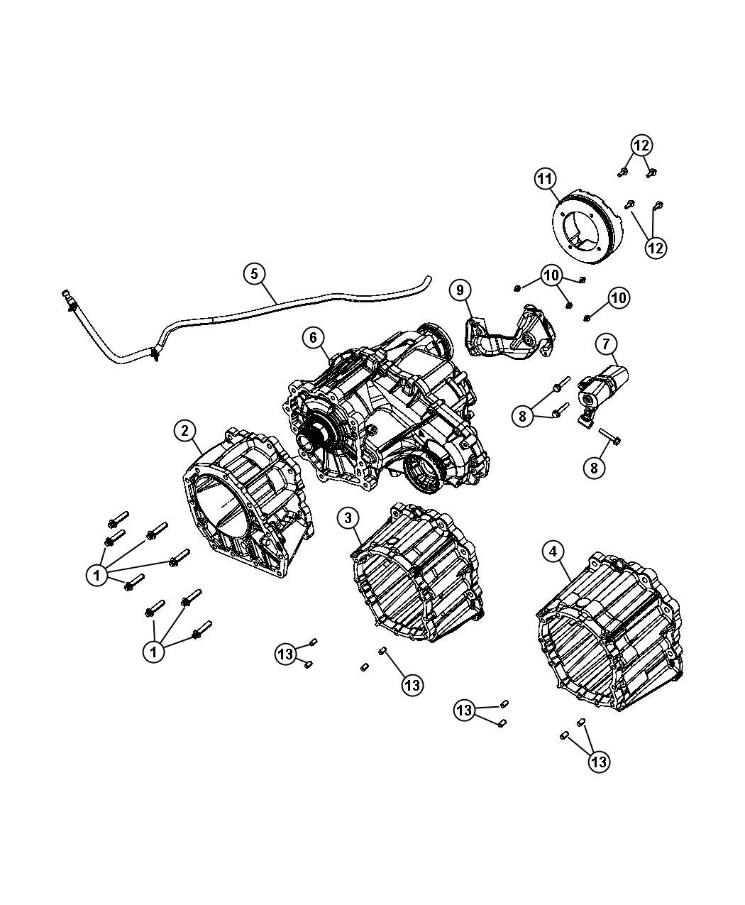 Diagram Transfer Case Mounting [2 Speed on Demand Transfer Case]. for your Dodge Challenger  