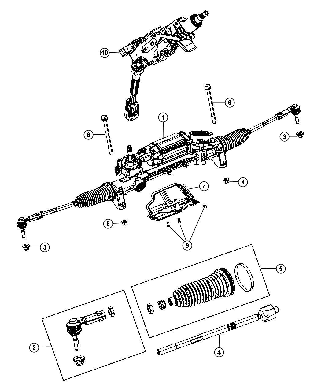 Diagram Gear Rack and Pinion. for your 2004 Chrysler 300  M 