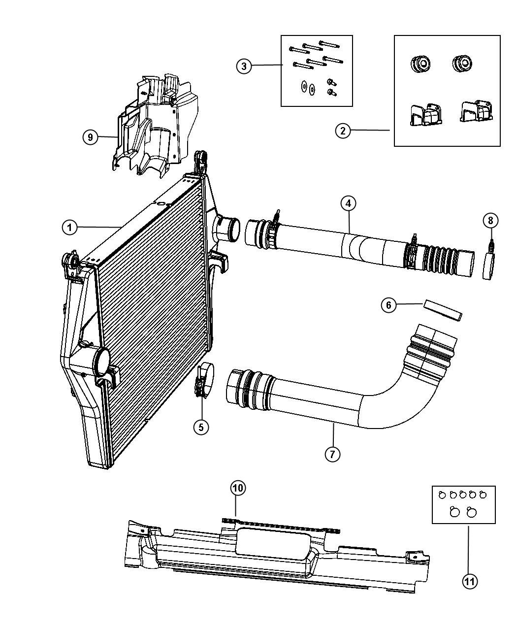 Diagram Charge Air Cooler. for your 2024 Ram 1500   