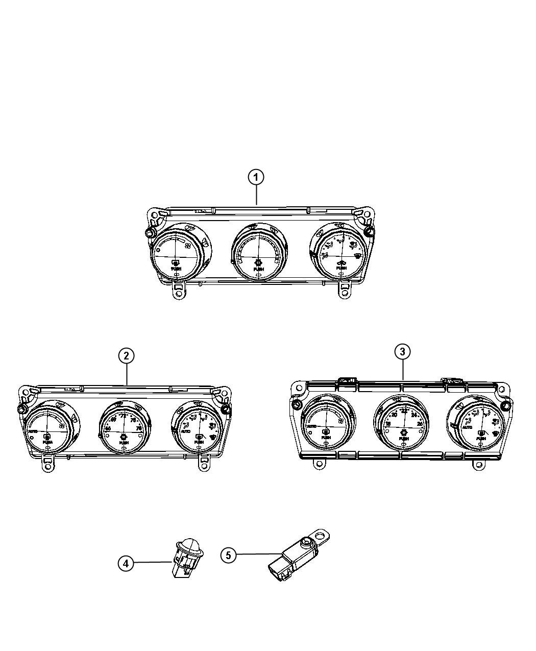 Diagram Controls Heater and A/C. for your Chrysler Sebring  