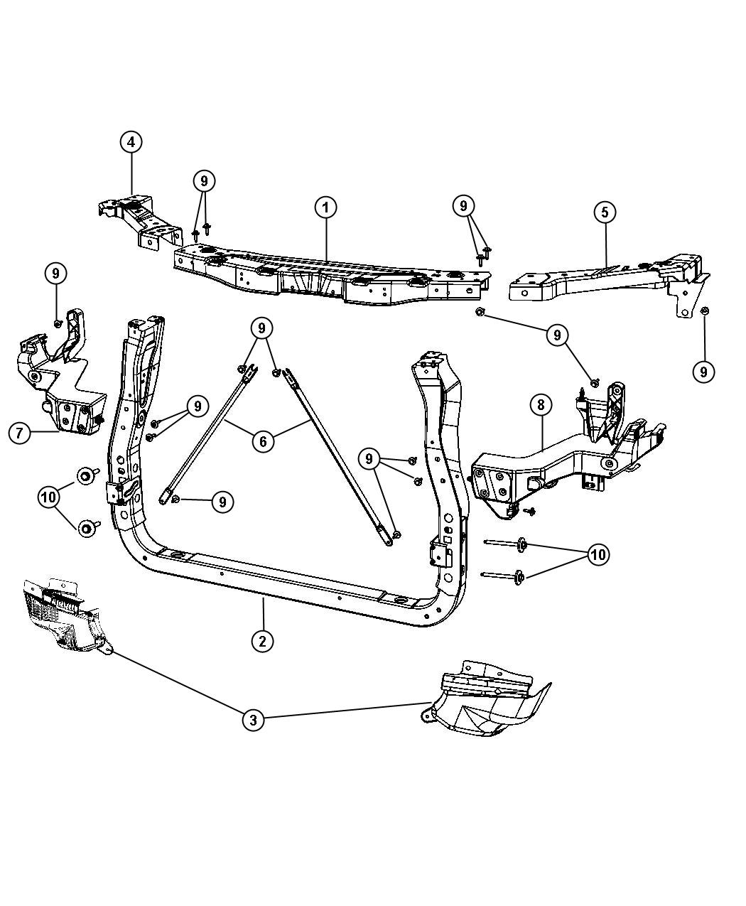 Radiator Support. Diagram