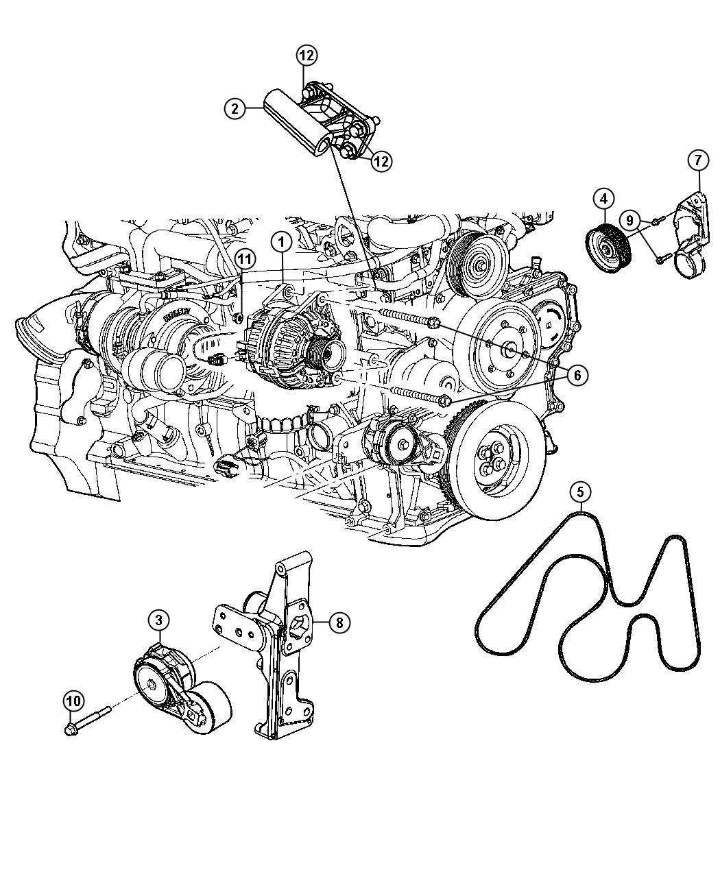 Diagram Generator/Alternator and Related Parts. for your 2012 Ram 5500   