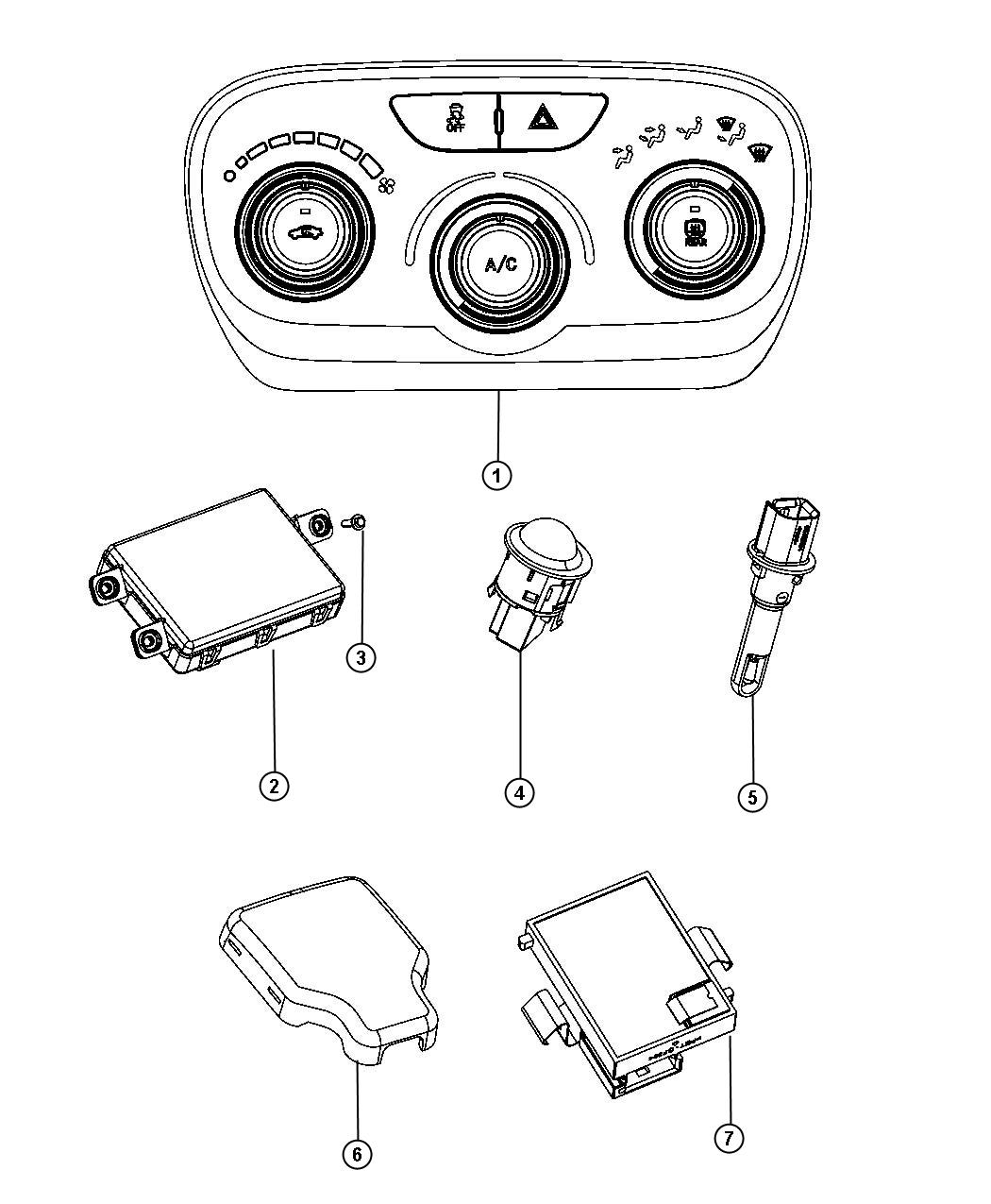 A/C and Heater Controls. Diagram