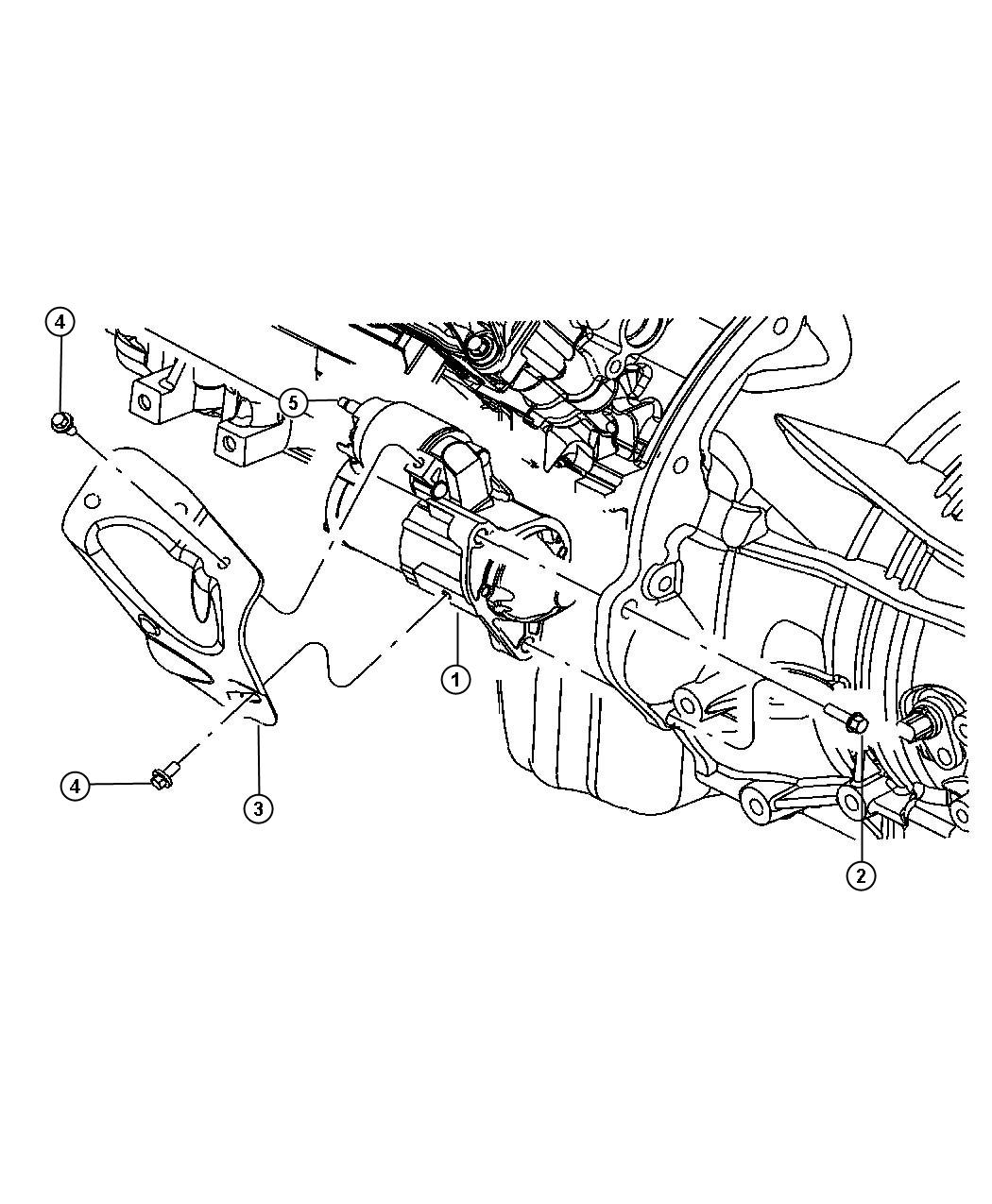 Diagram Starter and Related Parts. for your 2000 Chrysler 300  M 