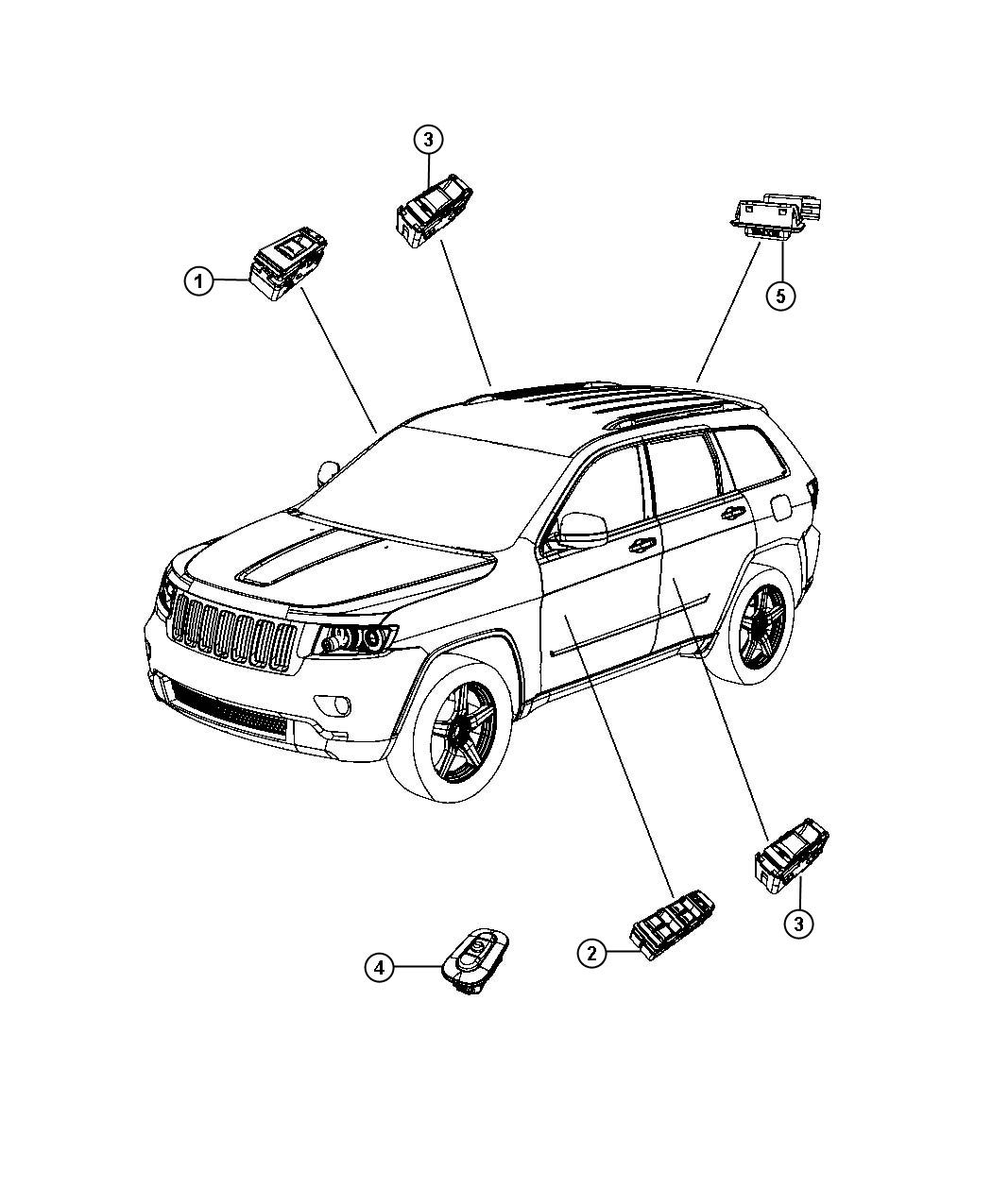 Switches Doors and Liftgate. Diagram