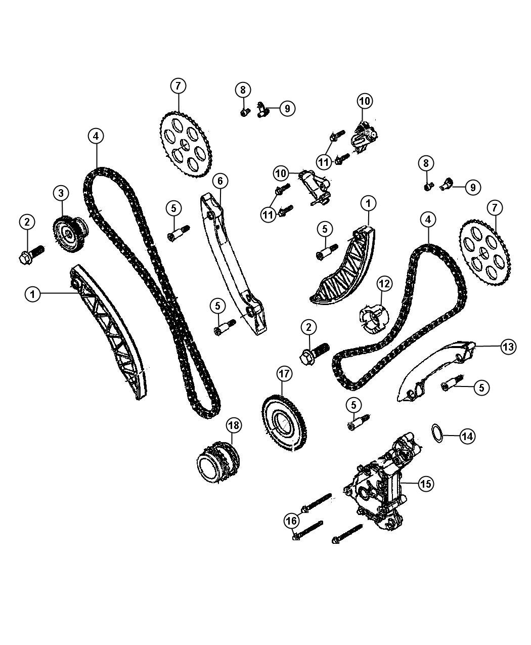 Diagram Timing System 3.0L Diesel [3.0L V6 Turbo Diesel Engine]. for your 2023 Jeep Grand Cherokee   