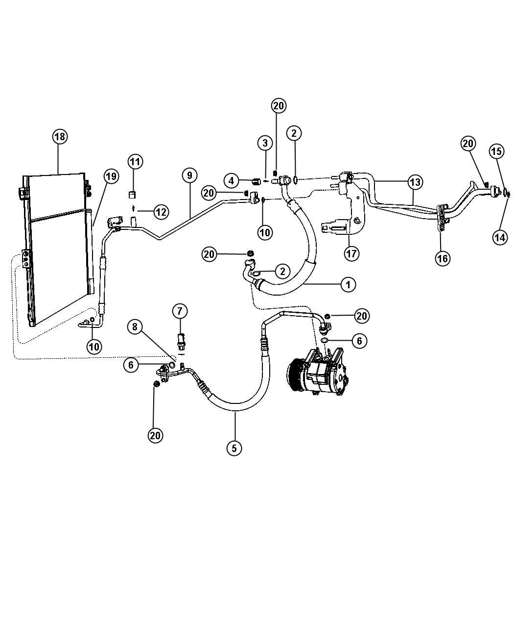 Diagram A/C Plumbing. for your Ram 1500  