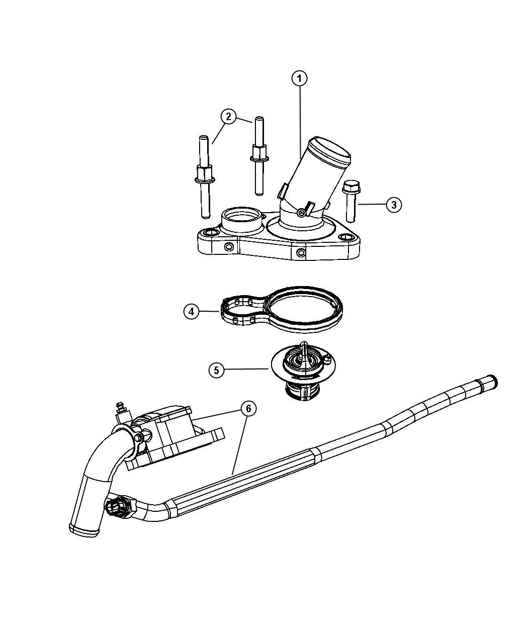 Diagram Termostat and Related Parts. for your 2011 Chrysler Sebring   