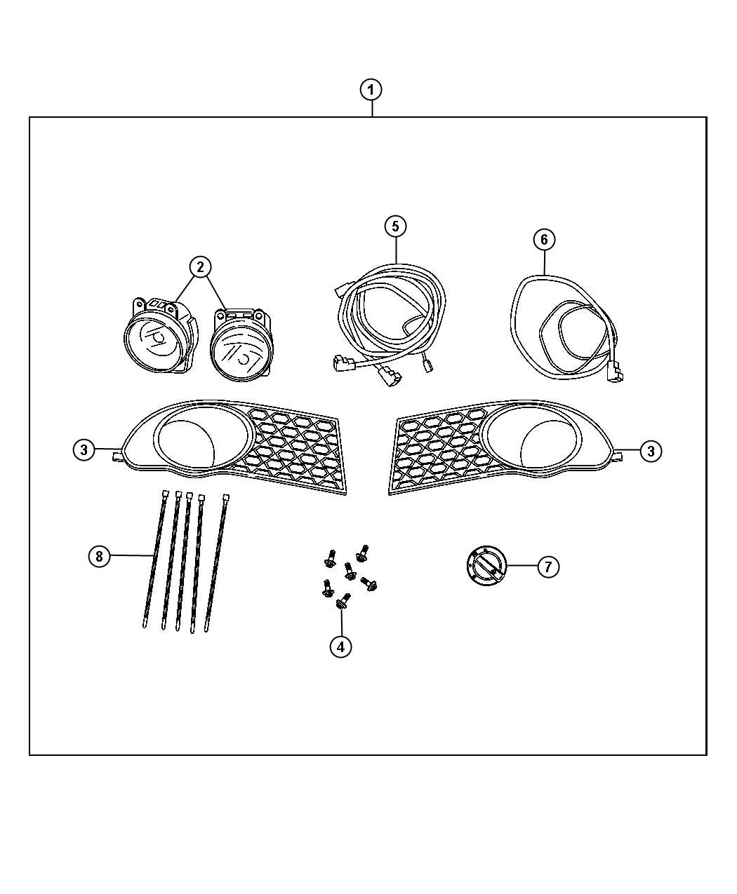 Diagram Light Kit - Fog. for your Dodge