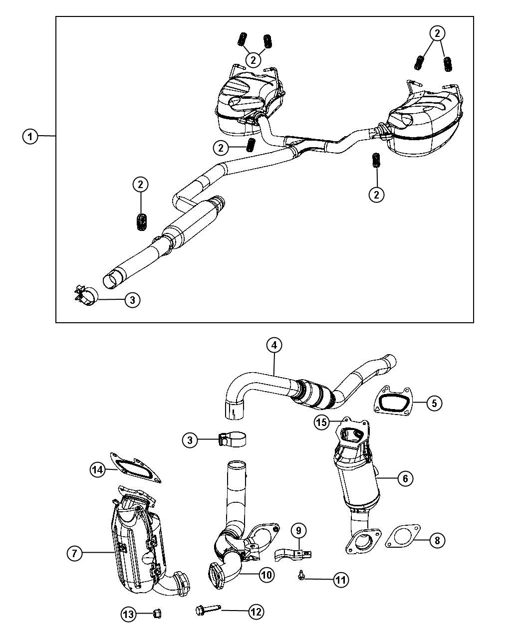 Diagram Exhaust System. for your 2012 Dodge Grand Caravan   