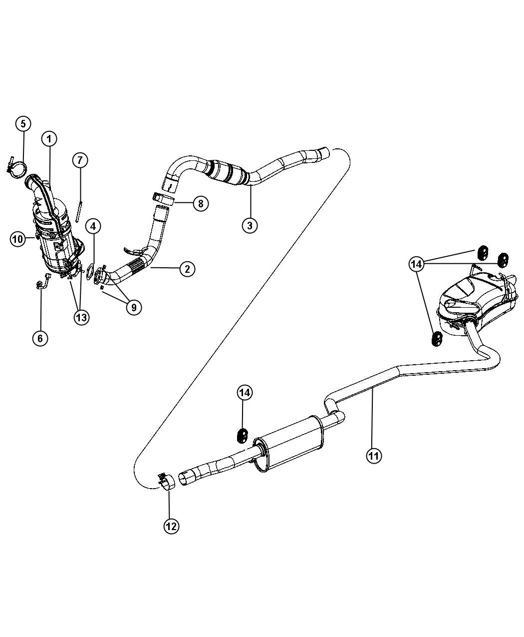 Diagram Exhaust System. for your 2006 Dodge Ram 3500   