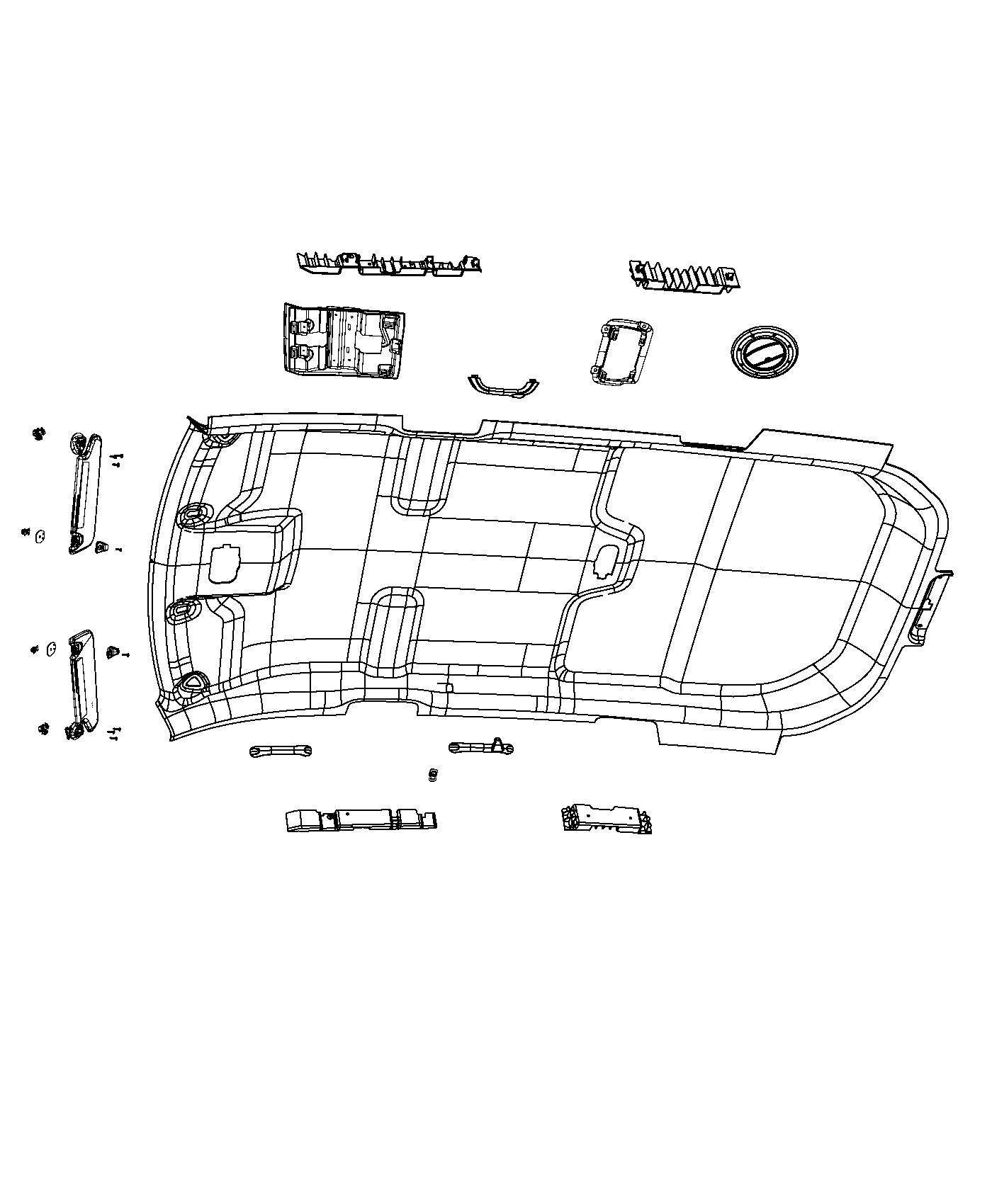 Headliners and Visors. Diagram