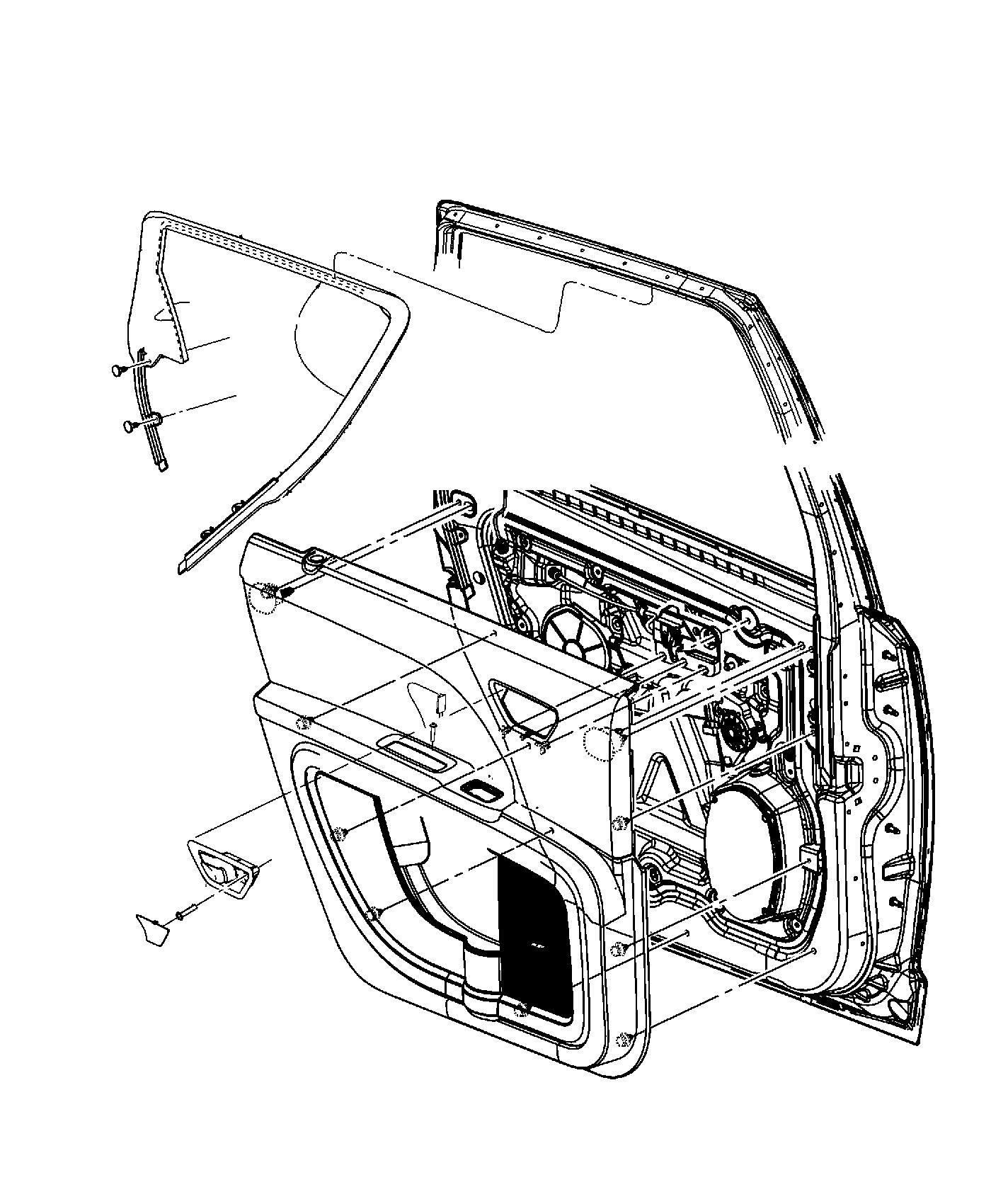 Diagram Rear Door Trim Panels. for your Dodge Journey  