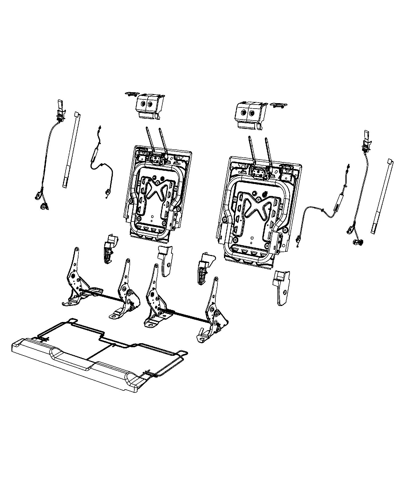 Diagram Third Row - 50/50. for your 2003 Chrysler 300  M 