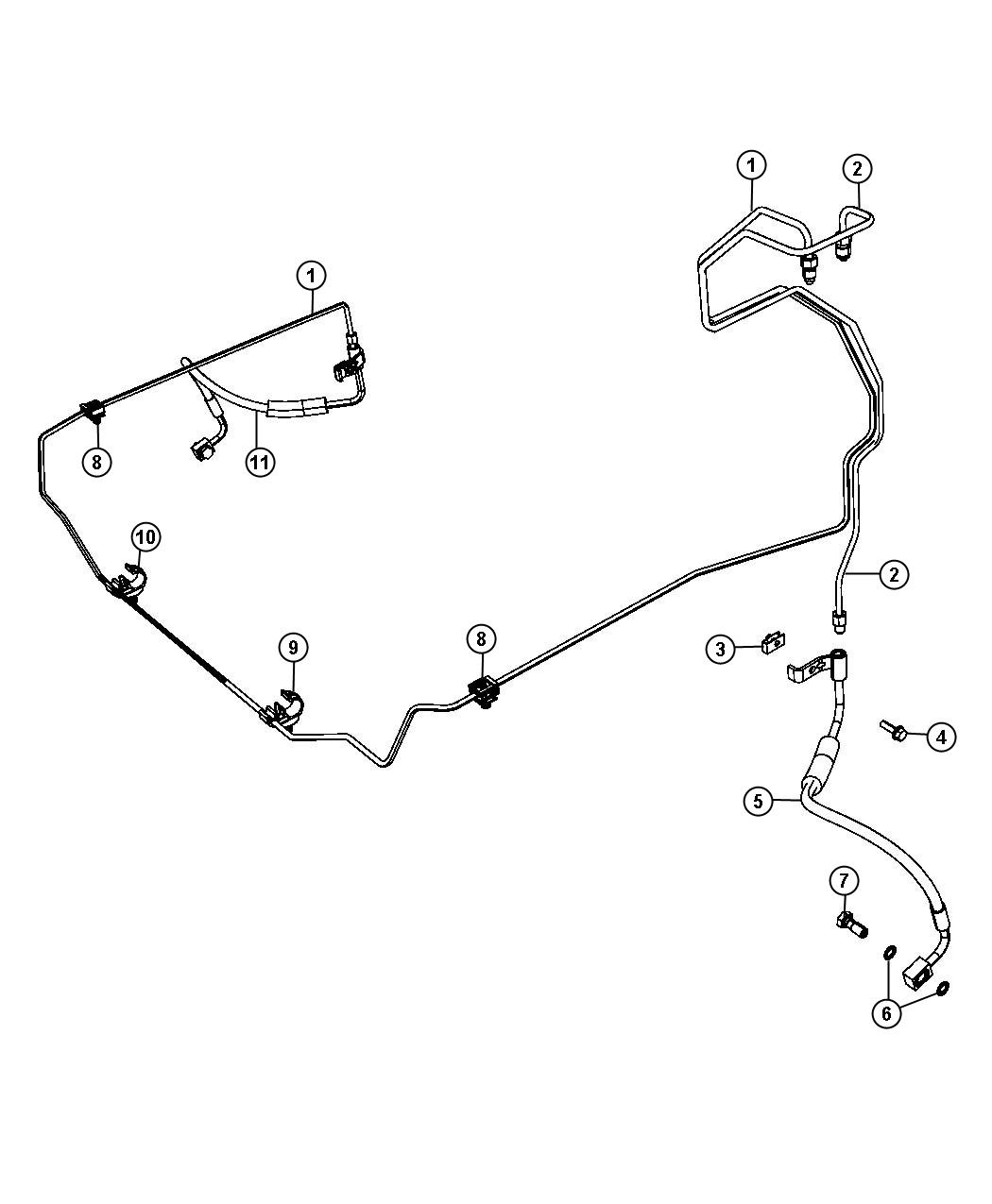 Brake Tubes and Hoses,Front. Diagram